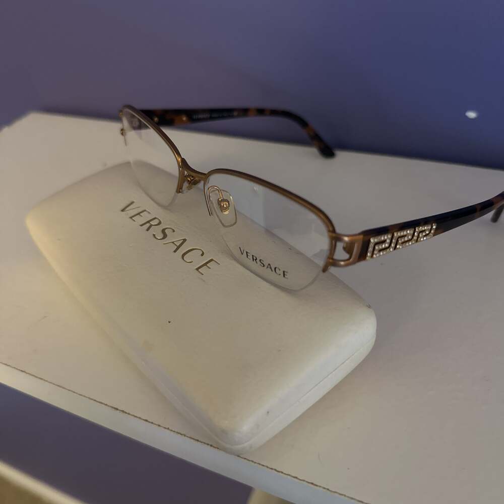 Versace Eyeglasses VE1220B Women's Semi-Rim Frames